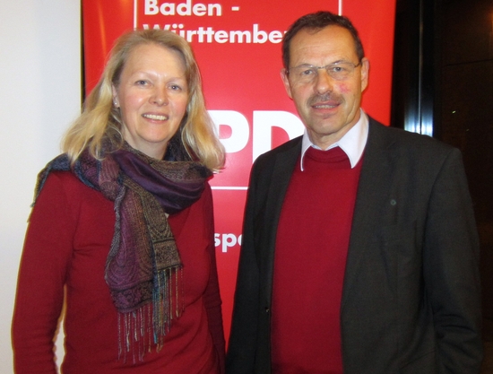 Offenburgs SPD-Vorsitzende Ulrike Weidt und Christoph Bayer, MdL